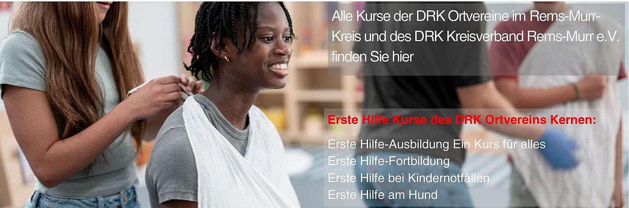 Erste Hilfe Kurse Übersicht über die Erste Hilfe Kurse, im Rems-Murr-Kreis